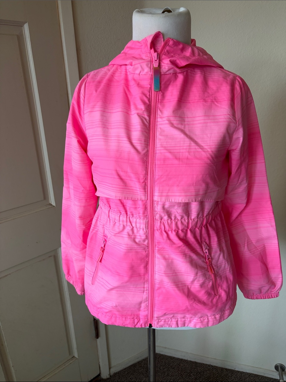 Champion Kids' Pink Hooded Windbreaker Jacket